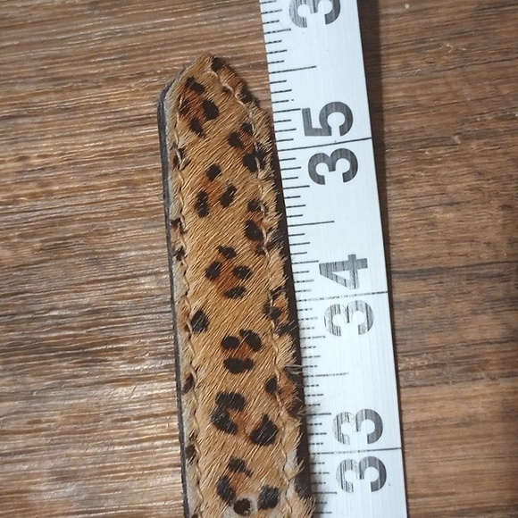 Leopard Print Women's Belt Genuine Leather Timeless - Picture 5 of 5